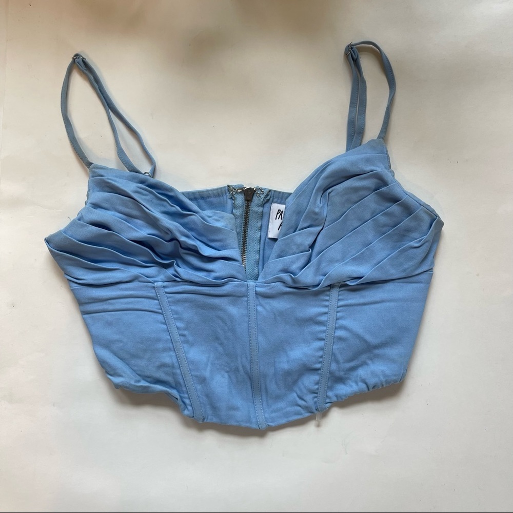 Princess Polly Blue Jorja Bustier Top